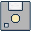 Floppy Isolated Vector Icon That can be easily Modified or Edited. Royalty Free Stock Photo