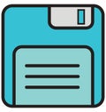 Floppy Isolated Vector Icons That can be easily modified or edit Royalty Free Stock Photo