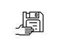 Floppy line icon Royalty Free Stock Photo