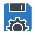 Floppy Setting glyphs double color icon