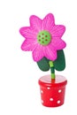 Floppy Wooden Flower Pushup Toy in a pot