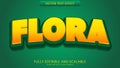Flora text effect editable eps file Royalty Free Stock Photo