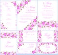 Flora wedding invitation card set Royalty Free Stock Photo