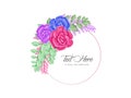 Floral 1Floral Frame. Set of cute watercolor flowers. Royalty Free Stock Photo