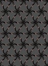 Floral abstract seamless pattern. Stylish hand drawn graphic illustration, monochrome black orient flower texture. Dark