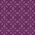 Floral abstract seamless pattern. Vector purple background. Geo leaf ornament Royalty Free Stock Photo