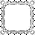 Floral Abstract Square Frame With Arabesques