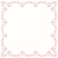 Floral Abstract Square Frame With Arabesques