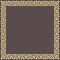 Floral Abstract Square Frame With Arabesques