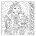 Lion coloring page Royalty Free Stock Photo
