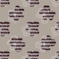 Beautiful hand drawn white Apple flowers on abstract background with striped flower shadows.