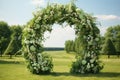 Floral arch for celebrating weddings, baptisms and communions.