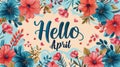 Floral Frame With the Words Hello APR