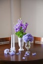 floral arrangement for interior decoration, table setting for a wedding or to create a home cosiness. use as background