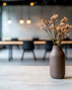 Floral arrangement in modern office setting Royalty Free Stock Photo