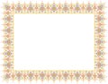 Floral Art Ornament Border in White Background