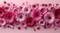 Floral art painting featuring a vibrant bouquet of pink flowers with copy space for inspiration and aesthetics