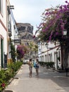 Floral avenue at Puerto de Mogan on Gran Canaria.