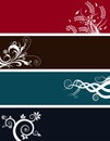 Floral background banners