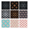 floral background collection. Vector illustration decorative design Royalty Free Stock Photo