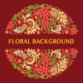 Floral background in ethnic style decorative traditional