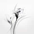 Abstract Floral Silhouette: Graceful Curves And Clear Colors