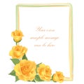 Floral background. Flower Rose frame Royalty Free Stock Photo