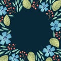 Floral background frame