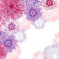 Floral background with hand draun flowers. Vector Royalty Free Stock Photo