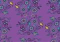 Floral background with indian ornament. Seamless pattern for your design wallpapers, pattern fills