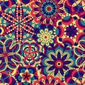 Floral background made of many mandalas. Seamless pattern. Royalty Free Stock Photo