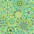 Floral background made of many mandalas. Seamless pattern Royalty Free Stock Photo