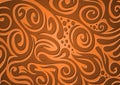 Floral background, orange-brown