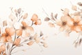 Floral background in peach fuzz Royalty Free Stock Photo