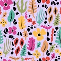 Floral background in scandinavian style