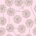 Floral background seamless pattern dandelion