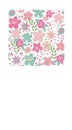 Floral background with simple small and large flowers of pink, light pink, light green and light orange. Flat steel. Seamless