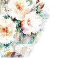 Floral background. Watercolor floral bouquet. Birt