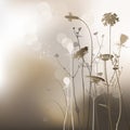 Floral background, weeds and thistle