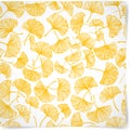 Floral background with yellow gingko leaves