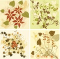 Floral backgrounds - vector Royalty Free Stock Photo