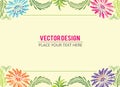 Floral Banner Vector. Abstract floral effect banner background with text. Royalty Free Stock Photo