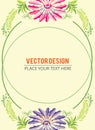 Floral Banner Vector. Abstract floral effect banner background with text. Royalty Free Stock Photo