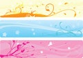 Floral Banners Royalty Free Stock Photo