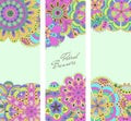 Floral banners set Royalty Free Stock Photo