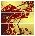 Floral banners, vector