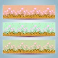 Floral banners vector Royalty Free Stock Photo