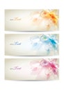 Floral banners. Vector illustration decorative design Royalty Free Stock Photo