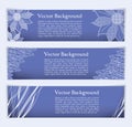 Floral banners vector illustration Royalty Free Stock Photo