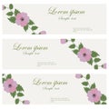 Floral banners vector retro style. Royalty Free Stock Photo